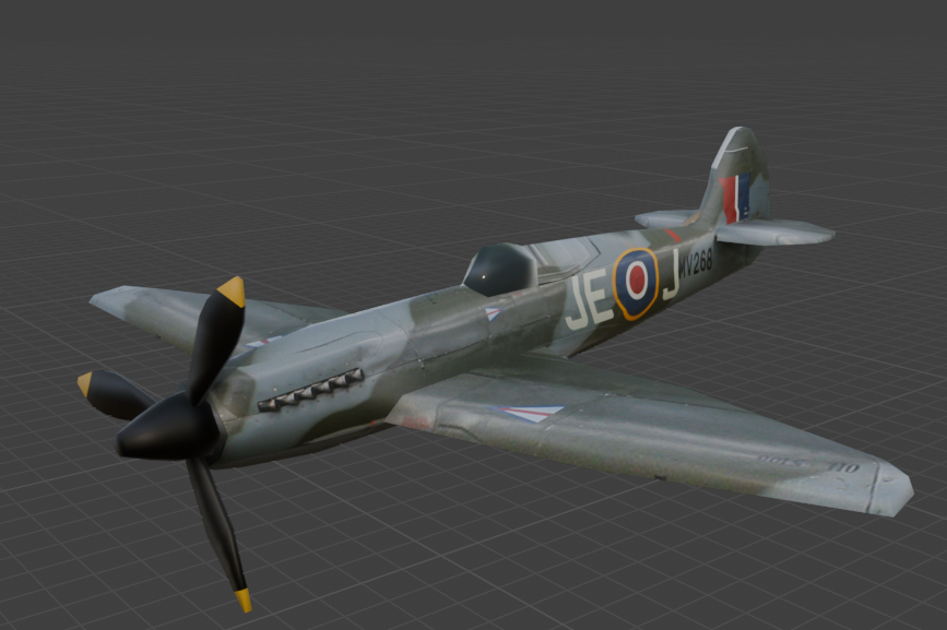 Realistic Airplane Scene
